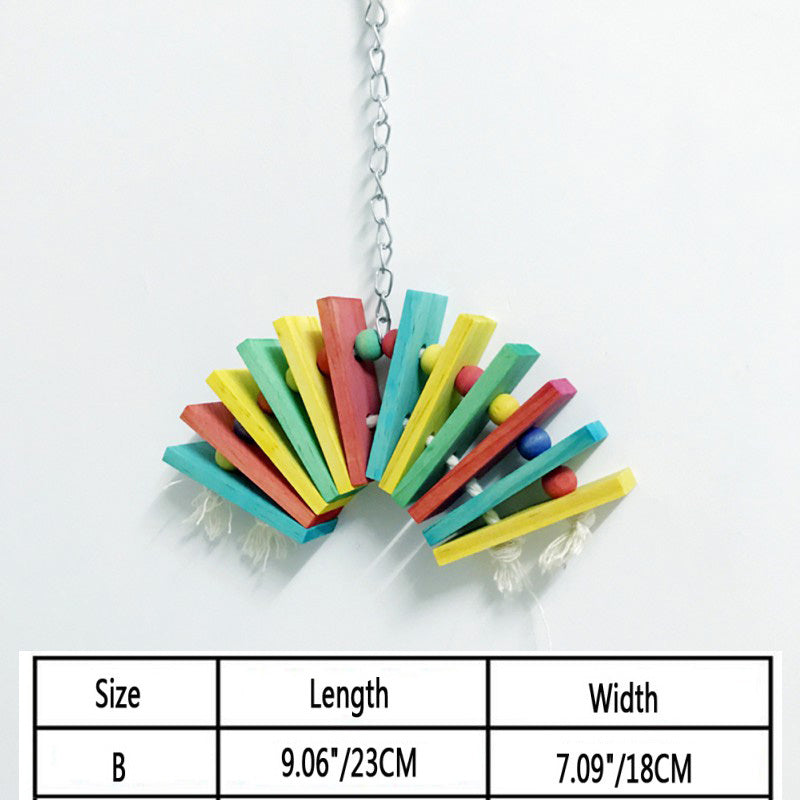 Colorful Parrot Nibble Toy – Chewing and Climbing Fun for Birds