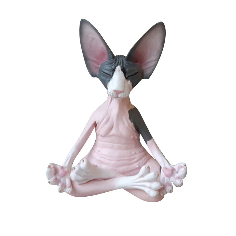 Creative PVC Simulation Hairless Cat – Sphinx Animal Model Figure