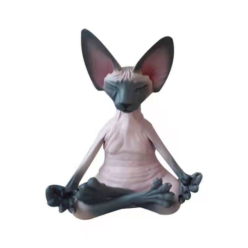 Creative PVC Simulation Hairless Cat – Sphinx Animal Model Figure
