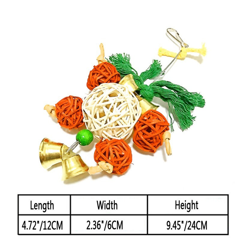 Colorful Parrot Nibble Toy – Chewing and Climbing Fun for Birds