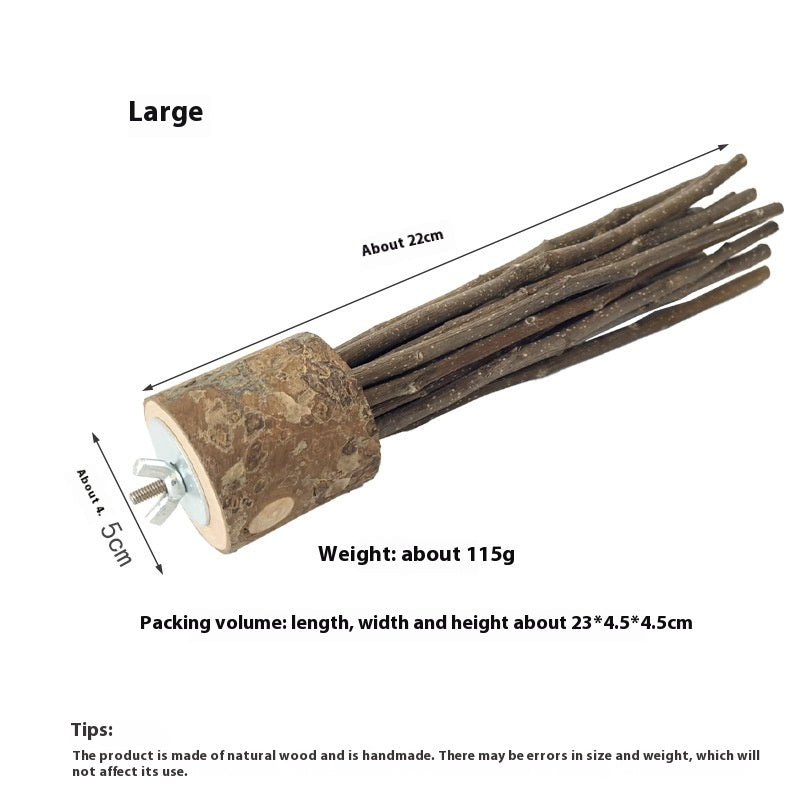 Hamster & Rabbit Wooden Chew Stick – Natural Log Molar Toy