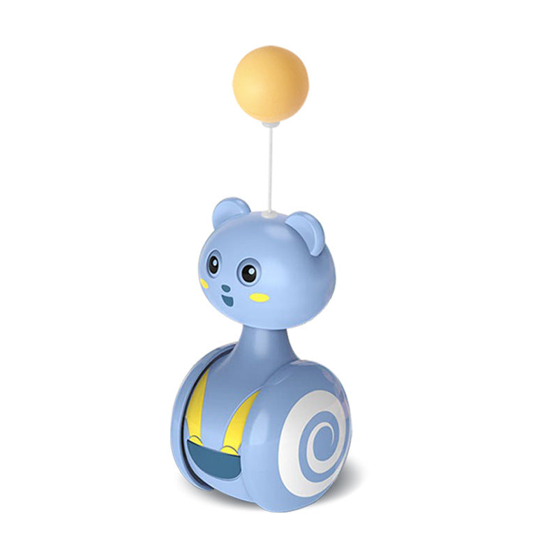 Cat Interactive Feather Toy – Rotating Ball & Rolling Teaser