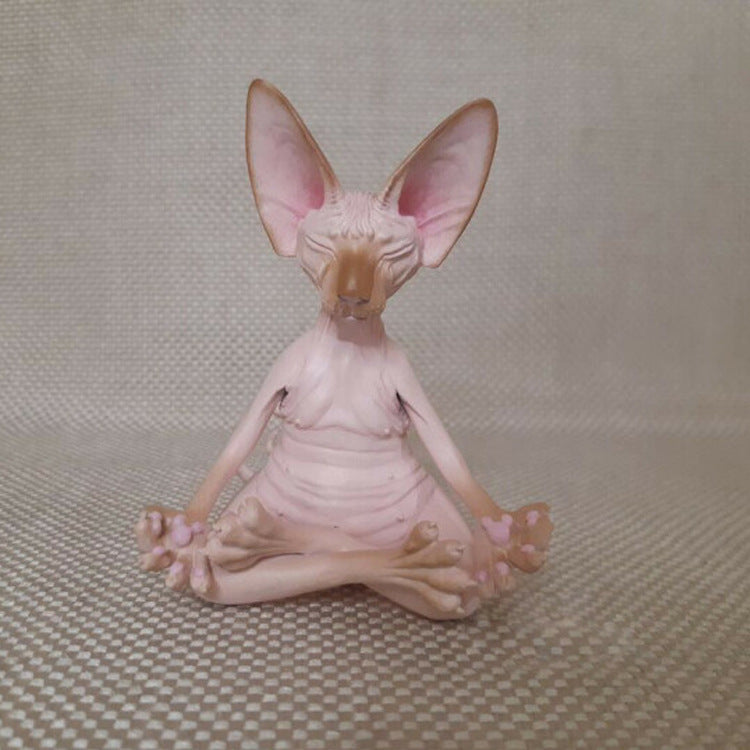 Creative PVC Simulation Hairless Cat – Sphinx Animal Model Figure