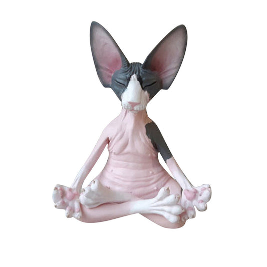 Creative PVC Simulation Hairless Cat – Sphinx Animal Model Figure