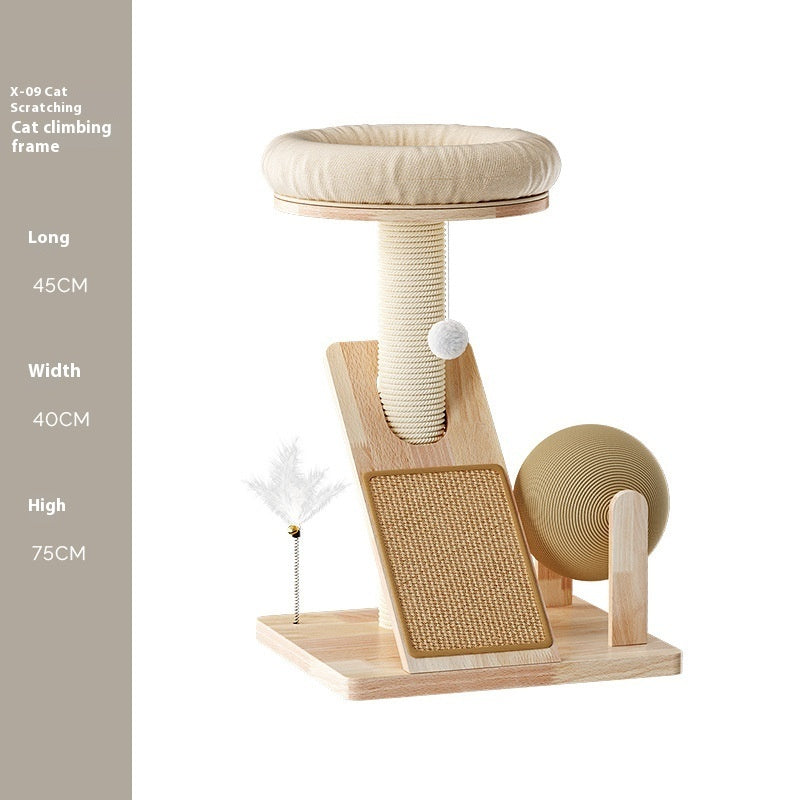 Cat Climbing Frame with Small Toys – Compact Play Tower