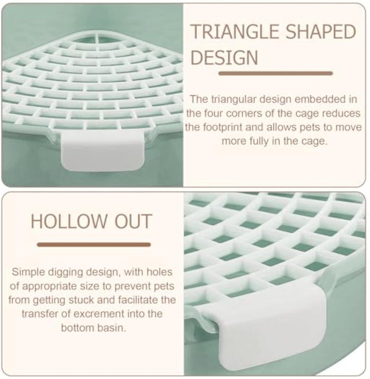 Rabbit Litter Box – Corner Potty Trainer for Guinea Pigs, Hamsters, Ferrets, and Small Pets