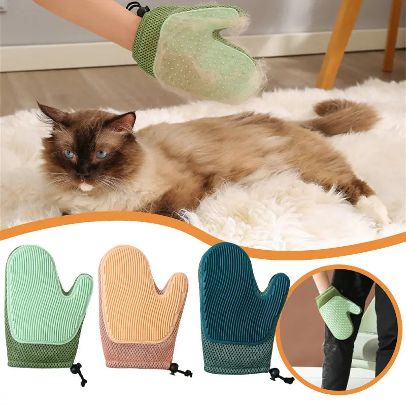 Pet Grooming Glove – Multi-Purpose Hair Removal & Massage Mitt Velanta