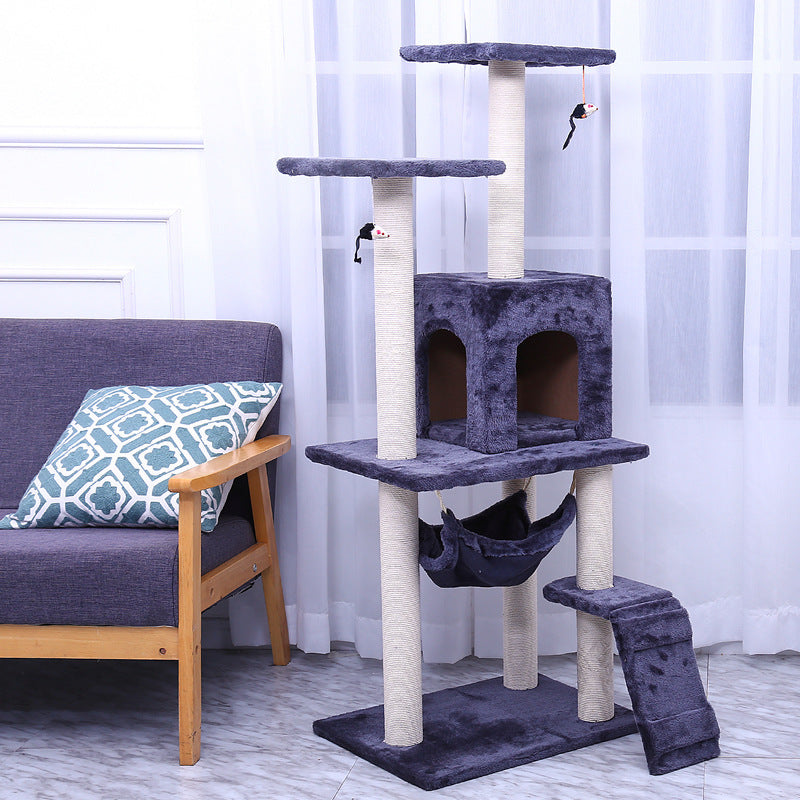 Multi-Level Cat Climbing Frame – Interactive Cat Tower with Scratch Posts