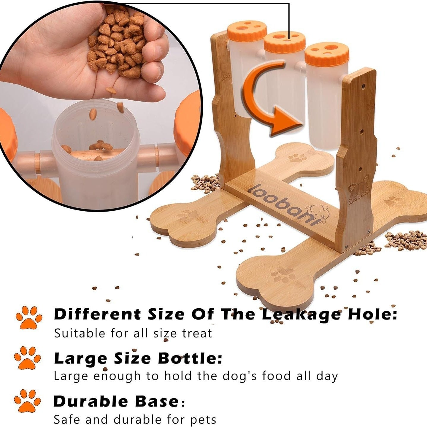 Dog Wooden Puzzle Toy – Interactive Snack Dispenser