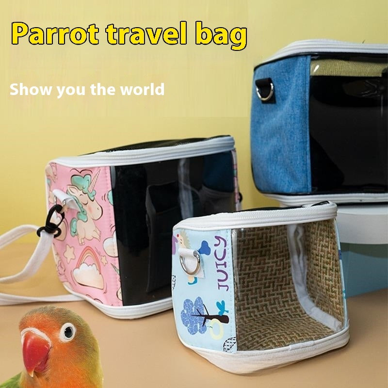Portable Breathable Parrot Backpack – Travel Carrier for Birds