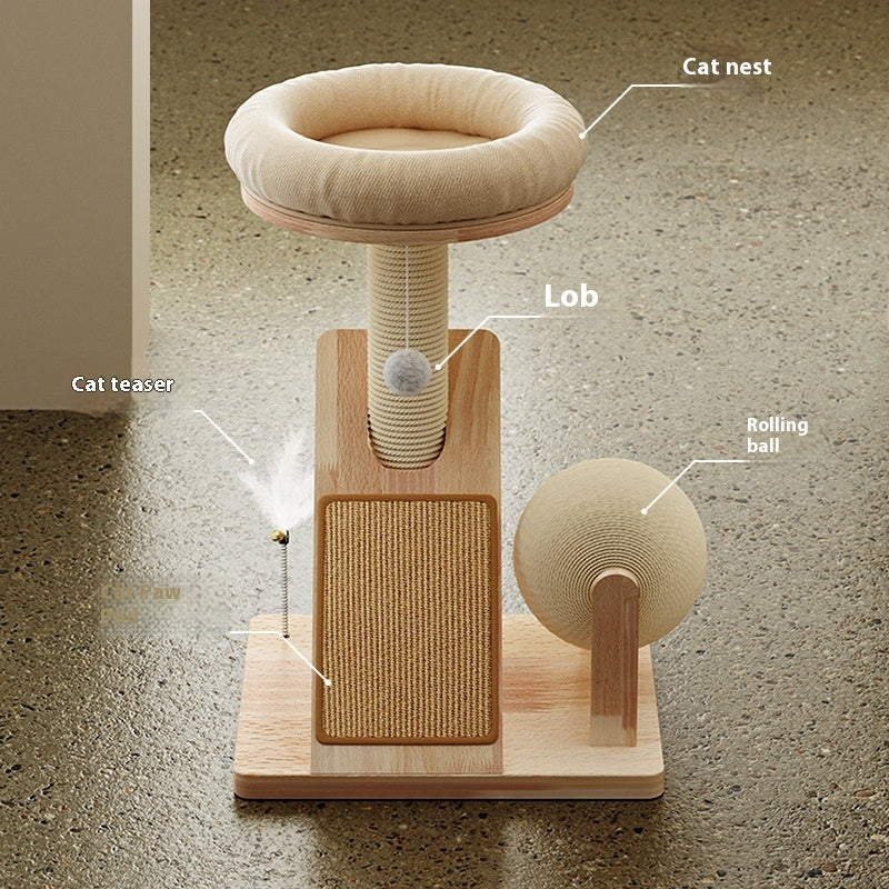 Cat Climbing Frame with Small Toys – Compact Play Tower