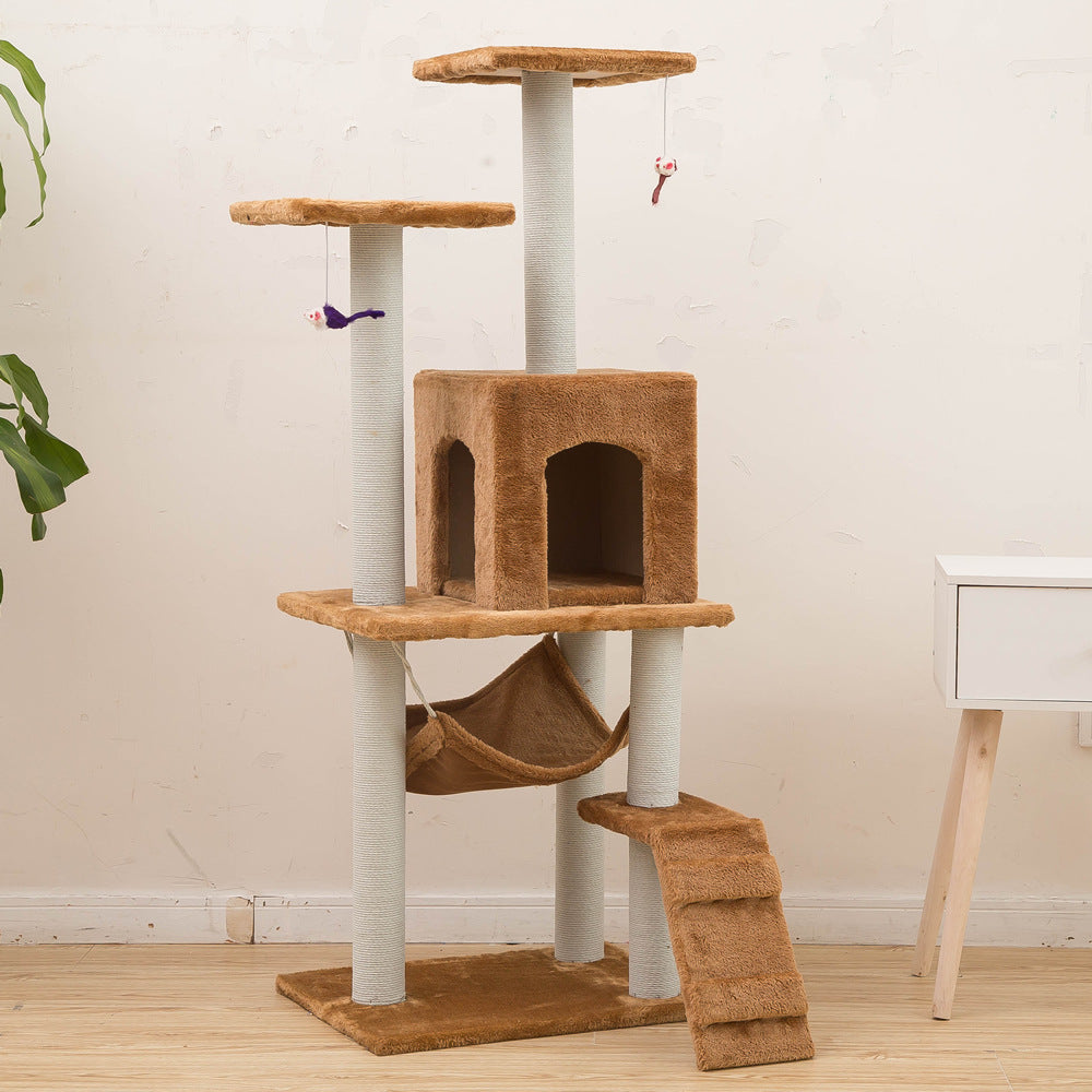 Multi-Level Cat Climbing Frame – Interactive Cat Tower with Scratch Posts