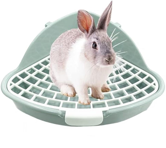 Rabbit Litter Box – Corner Potty Trainer for Guinea Pigs, Hamsters, Ferrets, and Small Pets