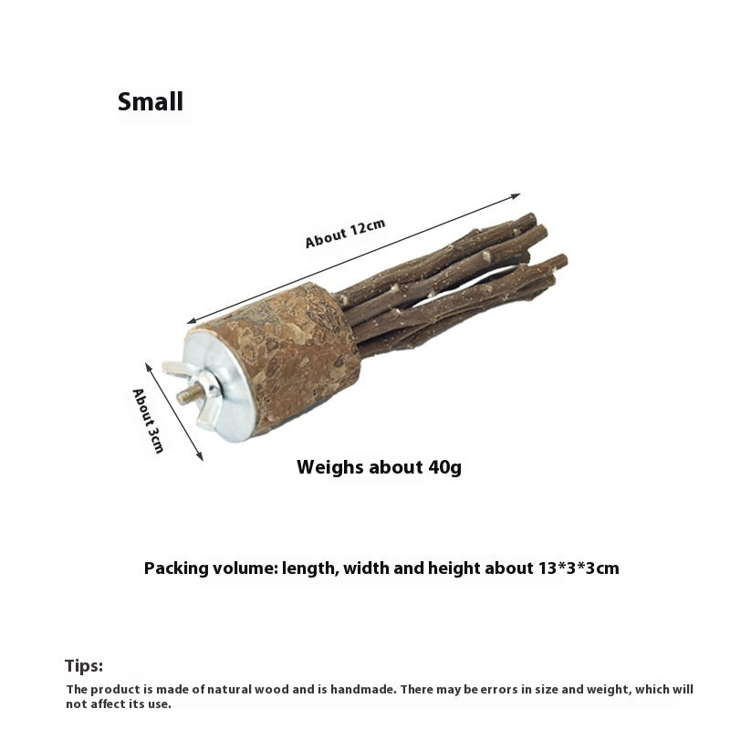 Hamster & Rabbit Wooden Chew Stick – Natural Log Molar Toy