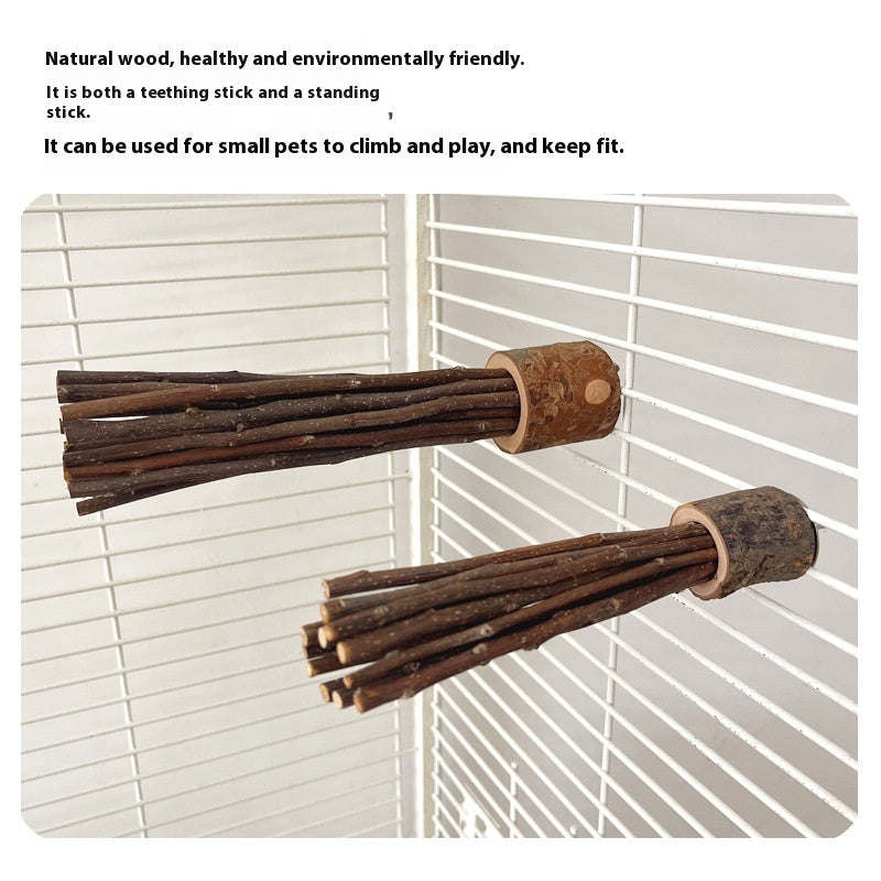 Hamster & Rabbit Wooden Chew Stick – Natural Log Molar Toy