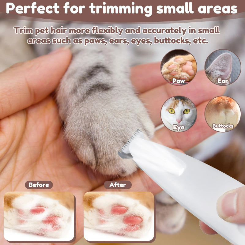 Quiet LED Pet Paw Hair Trimmer Velanta