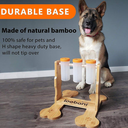 Dog Wooden Puzzle Toy – Interactive Snack Dispenser