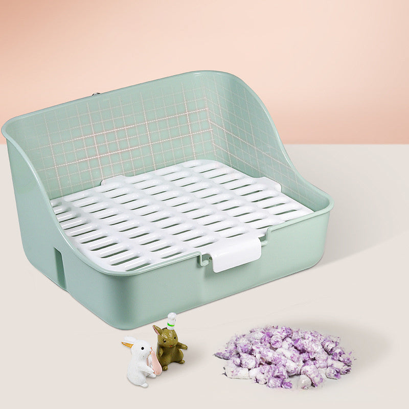 Rabbit Litter Box – Corner Potty Trainer for Guinea Pigs, Hamsters, Ferrets, and Small Pets