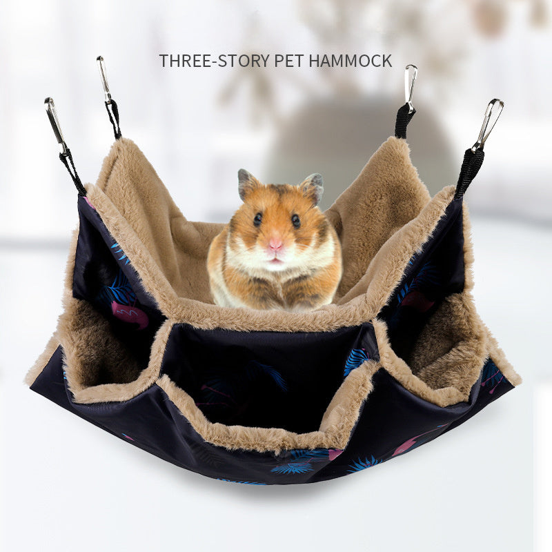 Pet Cage Hammock – Hanging Bed & Tunnel for Guinea Pigs, Rats, Ferrets and Small Animals