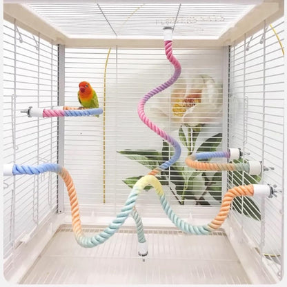 Velanta™ Gradient Colorful Bird Rope Perch