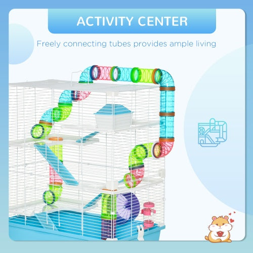 Oversized 23" Hamster Cage with Tube and Tunnel – Portable Handle