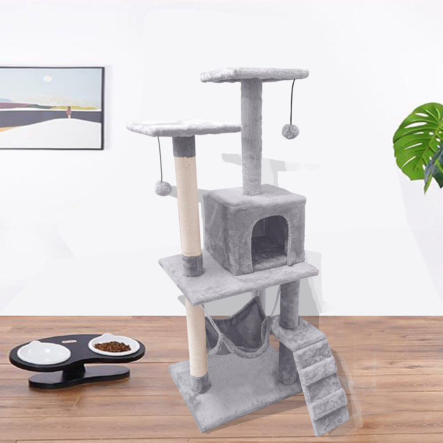 Multi-Level Cat Climbing Frame – Interactive Cat Tower with Scratch Posts